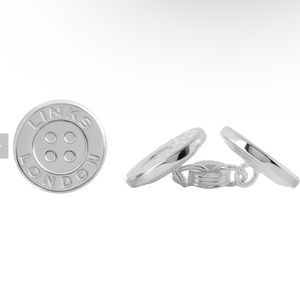 LINKS OF LONDON
GENTS STERLING SILVER CHAIN LINK BUTTON CUFFLINKS